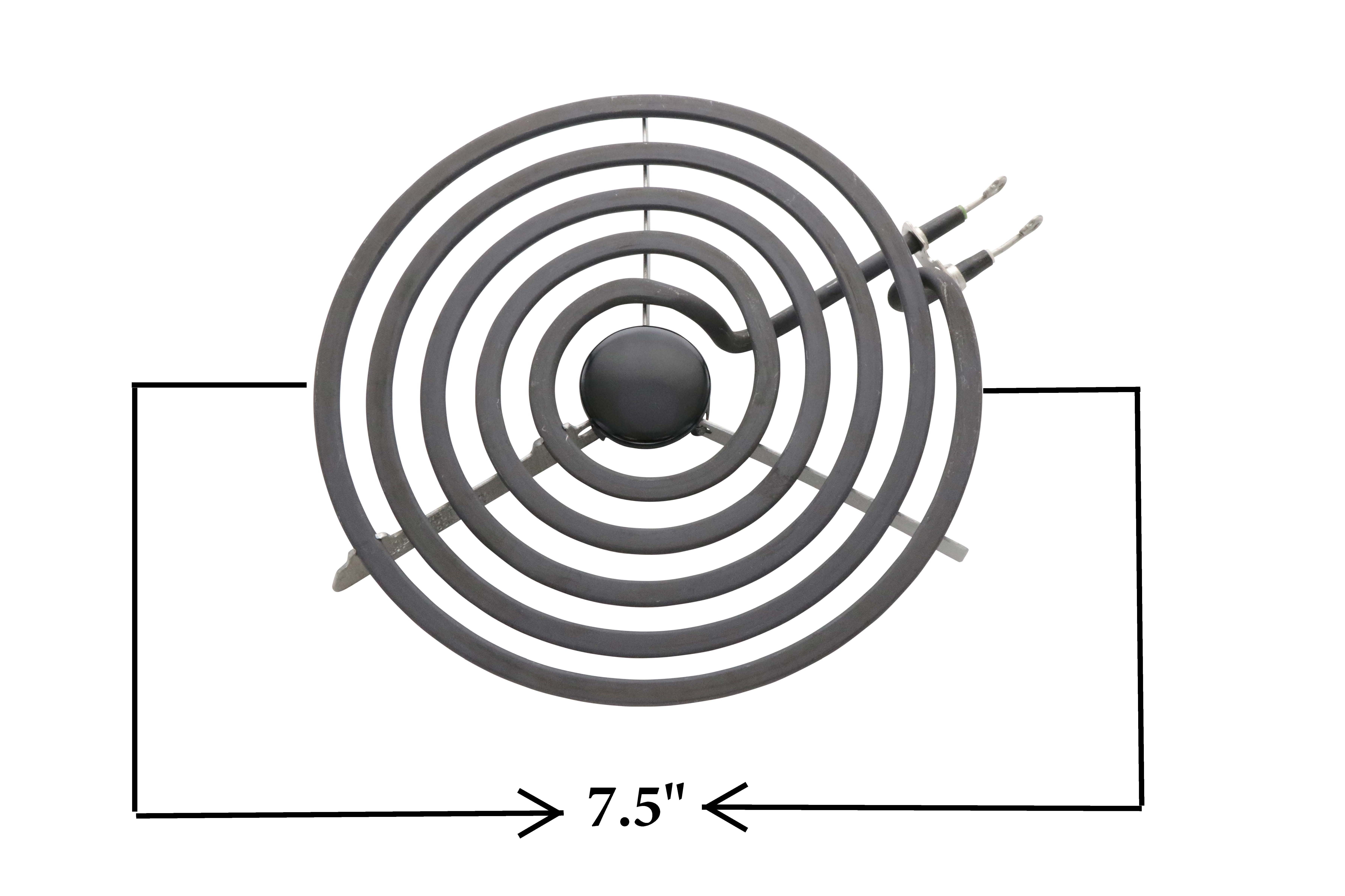 Kitchen Basics 101 MP22YA Electric Range Surface Burner Coil Set (2-MP15YA 6" & 2-MP21YA 8") with 4 High Temperature Ceramic Plug-In Terminal Block Kit Replacement for Whirlpool, KitchenAid, Maytag