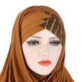 thumbnail image 3 of Travelwant Women Glitter Sequin Hijab Muslim Head Wrap Scarf Long Turban Headband Hair Cap Shawl, 3 of 7