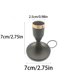 thumbnail image 3 of Portavelas pequeño de metal de mano: soporte portátil para velas cónicas con anillo lateral para un transporte seguro, base resistente para un uso seguro sobre la mesa, diseño compacto para decora, 3 of 6