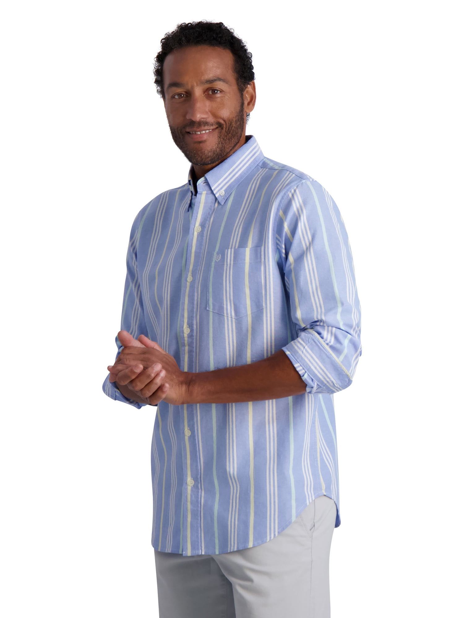 Chaps Men's Long Sleeve Oxford Button-Up Shirt, Sizes XS - 4XB