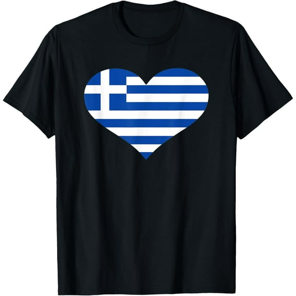 men and women can wear,Greece heart flag T-Shirt
