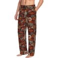 thumbnail image 2 of Yiaed Coffee Stamp Print Men's Lounge Pants, Loose PJ Bottoms, Long Pajama Pants for Men-X-Large, 2 of 5