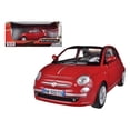 thumbnail image 1 of Auto de colección Motormax Fiat 500 Nuova Cabrio rojo a escala 1:24, 1 of 1