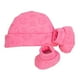 thumbnail image 3 of Mi Primer Set Baby Mink Gorrito y Zapatitos Niña, 3 of 6