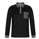 thumbnail image 4 of pstuiky hombres de manga larga, Camisa de manga larga con botones y diseño de patchwork a cuadros para hombre, informal, transpirable y de secado rápido. tops de invierno para hombre xxl, 4 of 6