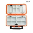 thumbnail image 2 of Caja portátil sellada de plástico ABS Yuarrent para pesca naranja, 2 of 6