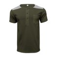 thumbnail image 4 of Camisas Casuales de los Hombres Color Sólido Delgado Suelto Camisa de Manga Corta, Ligero Humedad-Wicking Diario Top, 4 of 5