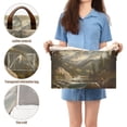 thumbnail image 5 of Yayeee Foldable Storage Basket for Shelves with Handles Set of 2 Waterproof Cloth Bins, Snow Mountains, 5 of 7