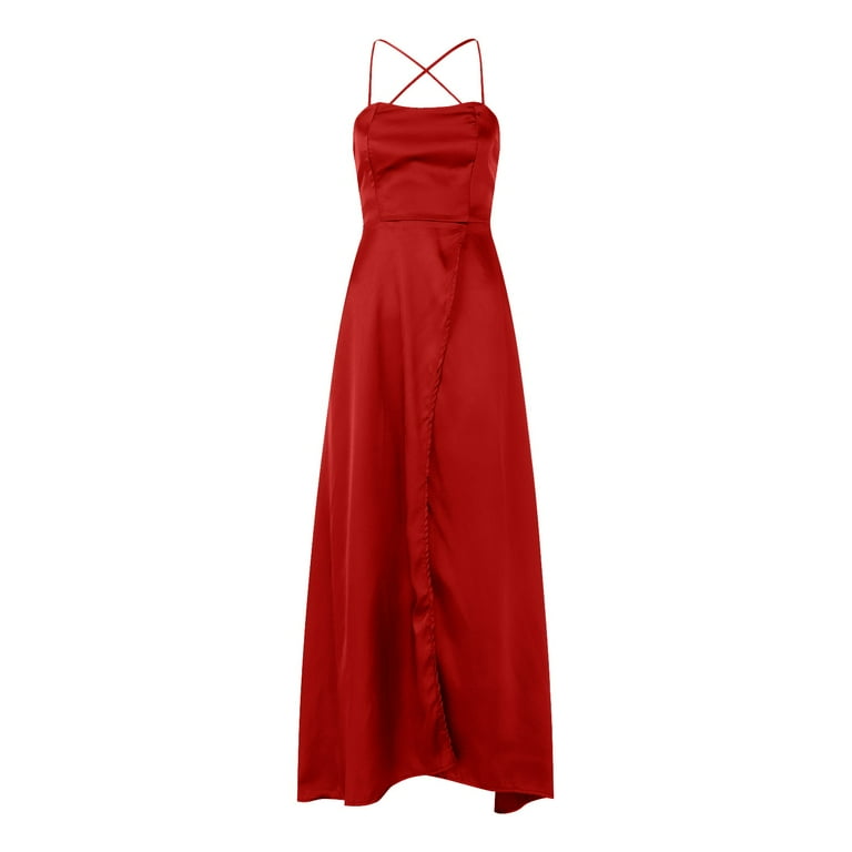 strapless open back dress Jill Contrast Stitch Linen Midi Dress main image 0