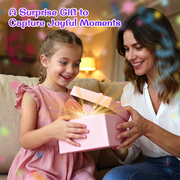 Bonaok Bluetooth Wireless Karaoke Microphone, Portable Handheld Karaoke Machine with LED Lights, Bluetooth Microphone Speaker Singing Gift for Kids Adults(Rose Gold)