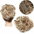thumbnail image 3 of Benehair Messy Curly Hair Bun Easy Stretch Chignon Hair Extensions Clip in Updo Hairpiece Cover Ponytail Scrunchie for Women Wedding, 3 of 10