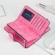 thumbnail image 4 of Cartera para mujer, larga, estilo coreano, con hebilla para múltiples tarjetas, cartera con cremallera de tres pliegues, 4 of 6