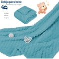 thumbnail image 2 of Cobija para Bebé, Bluelander, de Franela, Diseño de Hexágono Grande, Azul Cielo, 2 of 5