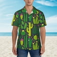 thumbnail image 2 of Disketp Hawaiian Shirts For Men,Cactus 1 Print Mens Casual Short Sleeve Button Down Shirts Beach Shirt, 2 of 7