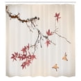 thumbnail image 2 of Ambesonne Japanese Shower Curtain, Coral Hues Cherry Blossoms, 69"Wx75"L, Pale Rust, 2 of 4