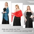 thumbnail image 7 of Shawls and Wraps for Evening Dresses, Soft Shawls for Women, Wedding Giving Shawl Gift, 200*70 cm - black, 7 of 7