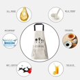 thumbnail image 3 of 2 Uds Delantal de Cocina Resistente Al Aceite Impermeable Unisex Adulto Papá Mamá Regalos Macarena delantal de cocina, 3 of 8