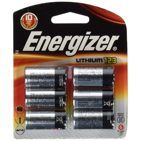Energizer 123 Lithium Batteries - New Energizer 123 Lithium Photo Battery 6 Pack 3 Volts 10 Year Shelf Life For Digital Electronics By Energizer Batteries