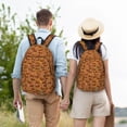 thumbnail image 4 of Disketp Dachshund And Ball print Canvas Backpack Lightweight Travel Daypack Student Rucksack Laptop Backpack-, 4 of 5