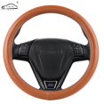 thumbnail image 4 of Genuine Leather Car Steering Wheel Cover Wavy Lines Design Universal Silica Gel Liner Steering-wheel Braid Snake Skin Pattern, 4 of 5