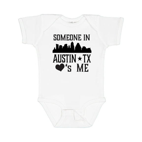 Inktastic Austin Texas Someone Loves Me Skyline Boys or Girls Baby Bodysuit