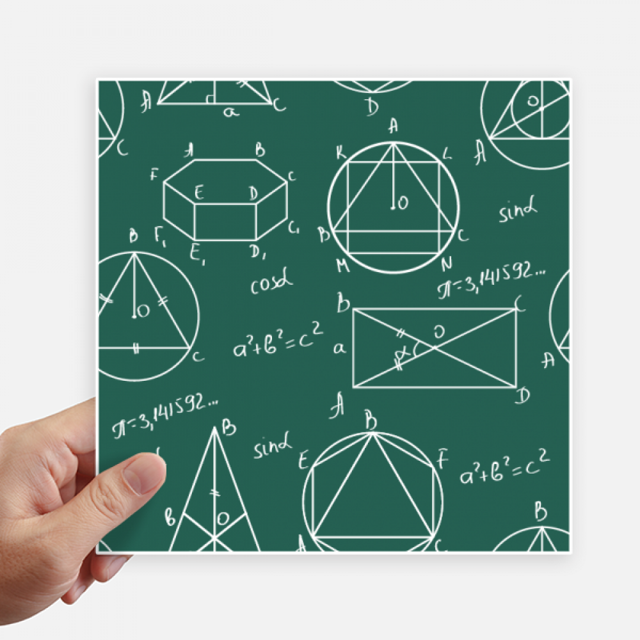 Autocollants de Formule Mathématique Géométrique, Étiquettes de Calcul, Image Murale, Décalcomanie pour Ordinateur Portable, Auto-Adhésive