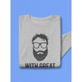 thumbnail image 3 of Great Beard Quote Sweatshirt Men -Image by Shutterstock, Male Small, 3 of 4