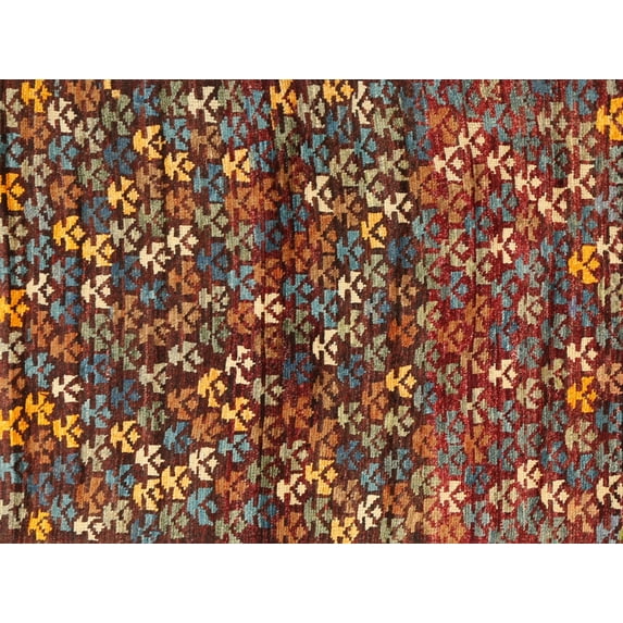 Ahgly Company Machine Washable Indoor Rectangle Contemporary Tomato Red Area Rugs, 5' x 7'