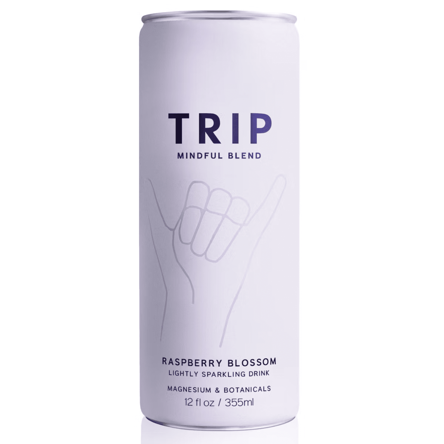 (12 pack) TRIP Lightly Sparkling Non-Alcoholic Drink with Magnesium, Ashwagandha, Lion's Mane & L-Theanine, No Added Sugar Mocktail, Vegan, Raspberry Blossom 12 fl oz