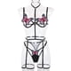 thumbnail image 3 of Sujetador G-string Strappy Lace Underwear Sexy Brief Bowknot Mujer Lencería, M, Negro Jumpingount XX000115-05, 3 of 7