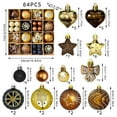 thumbnail image 1 of Bola Decorativa Juego de 64 adornos navideños para árbol con lazos, ciervos y corazones para decoración navideña. Rkxzt, 1 of 8