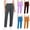 Dark Gray, variant on Women's Scrubs Pants Solid Color Elastic Waist Nursing Worker Straight Pants
