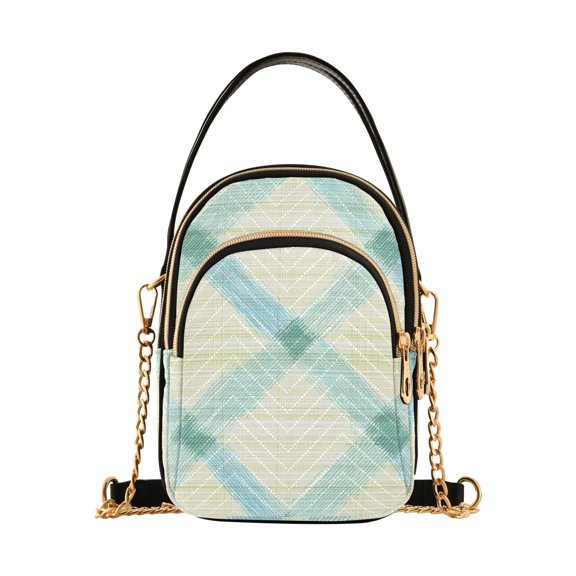 joogoo Women Checkered Grid-z5 Chain Crossbody Bags Shoulder Handbag Phone Purse