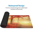 thumbnail image 6 of Fall Autumn Rustic Wood Yellow Forest Sunset Red Leaves Mouse Pad XL Extended Desk Mat, Non Slip Rubber Base Stitched Edge Gaming Pc Desktop Large Mice Pad,31.5 x 11.8 Inch, 6 of 6