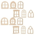 thumbnail image 3 of OFFIGAM 25pcs Miniature Wooden Door and Window Set Unfinished Door and Window Set DIY Craft for Garden Patio and Balcony Decoration, 3 of 11
