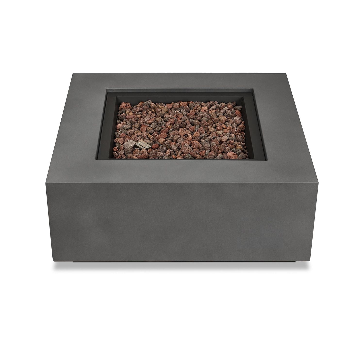 Aegean Square Propane Gas fire table in Weathered Slate with Natural Gas Conversion kit