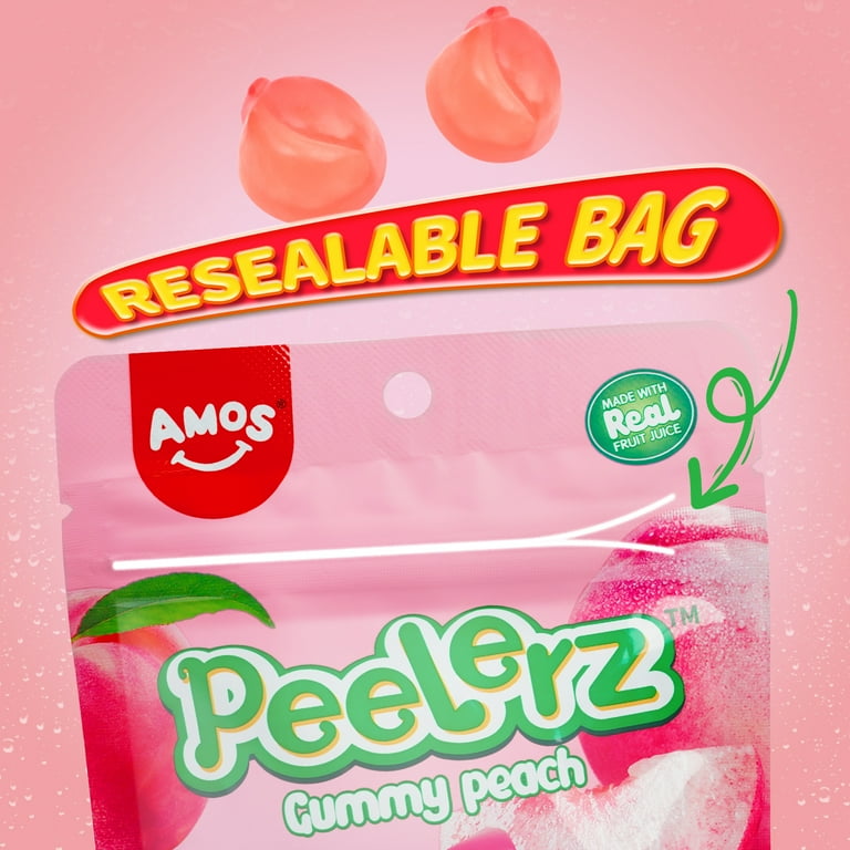 Amos Peelerz Peelable Mango Candy Resealable 2.19oz Bag (Pack of 3)