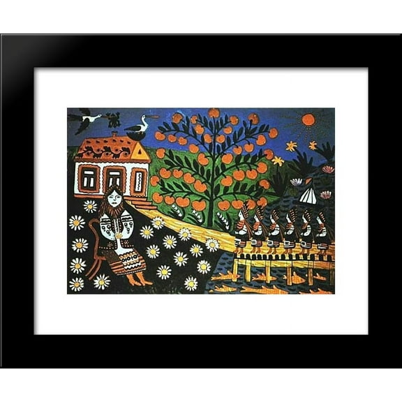 Years of My Youth, Come Visit Me 20x24 Framed Art Print by Primachenko, Maria