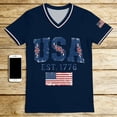 thumbnail image 4 of Vinsonshop Women USA 250th Anniversary T-shirt 1776-2026 Patriotic American Flag Graphic Tops Patriotic Shirts for Women America 250 Years Celebration Tee Navy L, 4 of 8