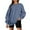 Navy, variant on Tops for Women Trendy Women's Solid Color Sweatshirt Womens Autumn And Winter Loose Top Solid Color Shoulder Sleeve Hoodless Pullover Sweatshirt Sweater