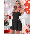 thumbnail image 3 of DARING DIVA Women's Nightgown Ruffle Spaghetti Strap Babydoll Chemise Dress M Black, 3 of 7
