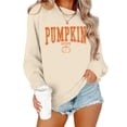thumbnail image 2 of Women's Halloween Pumpkin Graphic Sweatshirt Fall Coffee Lover Print Crewneck Pullover Top Autumn Winter Casual Party Outfit for Women Girls Oversized Cozy Gift, 2 of 4