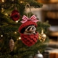 thumbnail image 6 of IPEWLEX Raccoon in Pinecone Christmas Ornament – Woodland Animal Hanging Tree Decor, 6 of 7
