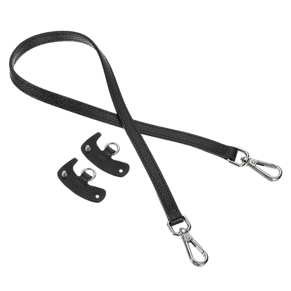 Leather Strap Kit, 65cm Crossbody Leather Shoulder Strap Conversion Kit for Mini Pouch Handbags Purse Straps Crossbody, Black