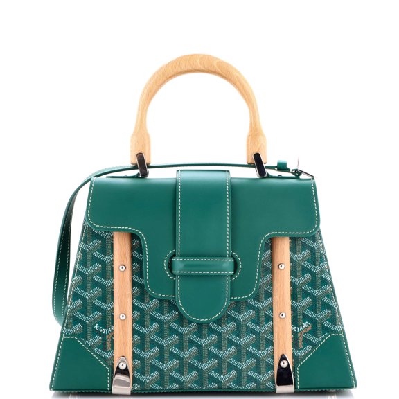 Pre-Owned Saigon Top Handle Bag Coated Canvas with Leather PM By Rebag