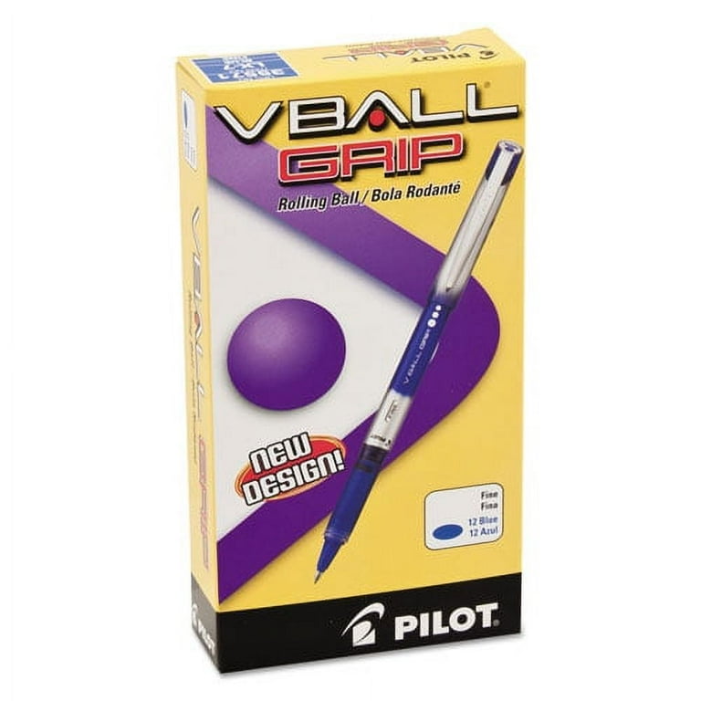 VBall Grip Liquid Ink Roller Ball Pen, Stick, Fine 0.7 mm, Blue Ink, Blue/Silver Barrel, Dozen VBall Grip Liquid Ink Roller Ball Pen, Stick, Fine 0.7 mm, Blue Ink, Blue/Silver Barrel, Dozen