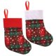 thumbnail image 2 of Gibobby Medias navideñas Bolsa de regalo Bolsas de calcetín de caramelo Calcetines de nieve de arpillera a cuadros Decoración de árbol(White), 2 of 5