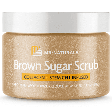 M3 Naturals Charcoal Scrub for Cleansing | Exfoliate Body Scrub for Natural Glow | 12 oz (340 g) Body Cleanser