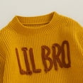 thumbnail image 4 of Okbabeha Toddler Baby Boy Knit Sweater Big/Lil Bro Embroidery Sweater Onesie Brother Matching Outfit Warm Winter Clothes, 4 of 7