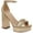 Gold Leather, variant on Sam Edelman Ninette Silver Embellished Strap Buckle Ankle Block Heel Sandals (SILVER, 8.5)